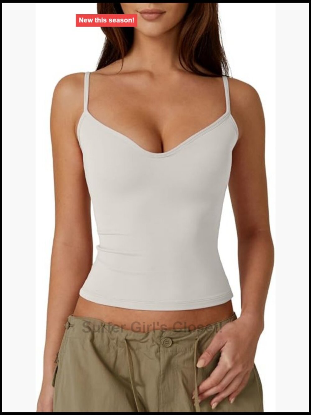 Sweetheart Neck Spaghetti Strap Slim Fit Crop Cami Top Soft Bodycon Sleeveless
